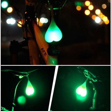 Feu Arrière Vélo En Forme De Cœur LED - Étanche - 2 Modes Lumineux - Piles Remplaçables
