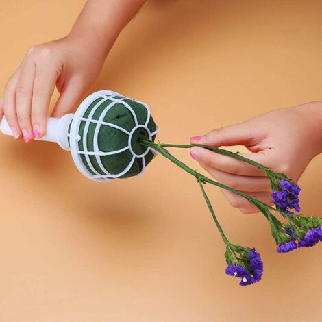 Support à Bouquet De Mariée Portable - Porte-Fleurs Léger Avec Poignée, 14.5x8 Cm, Pour DIY Et Décorations