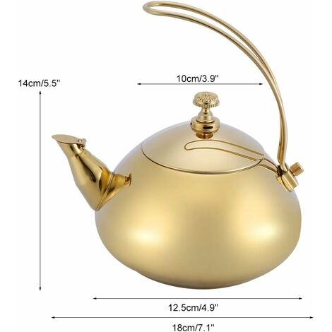 Théière En Acier Inoxydable 1,5 L Avec Infuseur - Pour Thé En Vrac Ou Café - Compatible Toutes Plaques (induction Inclus) - Bec Verseur Anti-goutte