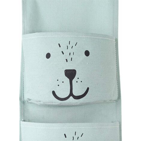 Sac Suspendu Porte UTMACH 3 Pièces Sac De Rangement Mural Avec Poches - Organisateur Suspendu Tissu Lin Imperméable