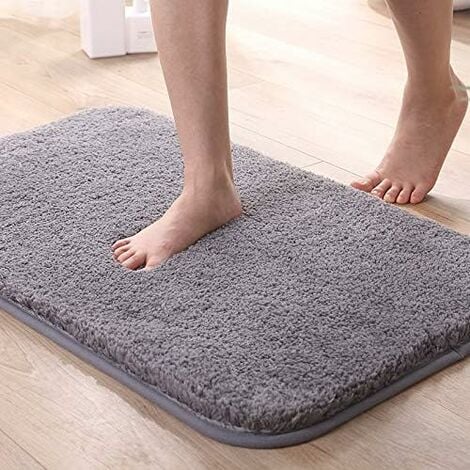 Tapis de Bain Antidérapant, Tapis de Douche en Microfibre Chenille à Poils  Longs, Lavable en Machine, Tapis de Sol Extra Doux et Absorbant (50x80 cm