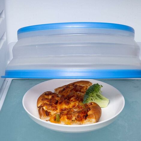 Couvercle Micro-Ondes Pliable ITYOOS - Anti-éclaboussures Vert - Avec Trou De Vapeur - Sans BPA