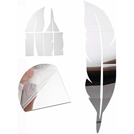 Papier Peint Adhésif Plume 98X70 Cm Mural Décoration Feuille Autocollante Stickers Xxl Poster