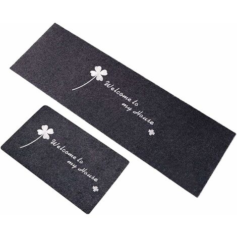 Tapis Cuisine Antidérapant 2 Pièces, Absorbant Eau Tapis pour entrée de Salle de Bain, Paillasson Tapis de Sol Cuisine Devant Evier 3 S-Fei Yu