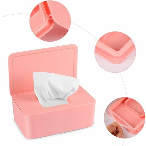 O-Kinee Boîte De Mouchoirs Humides, Boîte à Lingette Noir