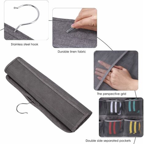 Valink 1 Poche à Suspendre Pour Sous-vêtements, Double Face