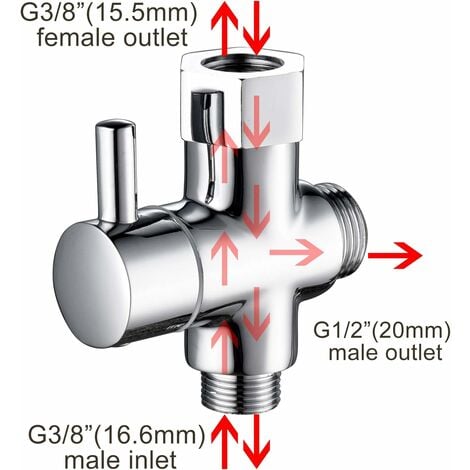 Vanne Voies En Laiton Massif Adaptateur Vanne De Derivation Pour Toilette Wc Fei Yu