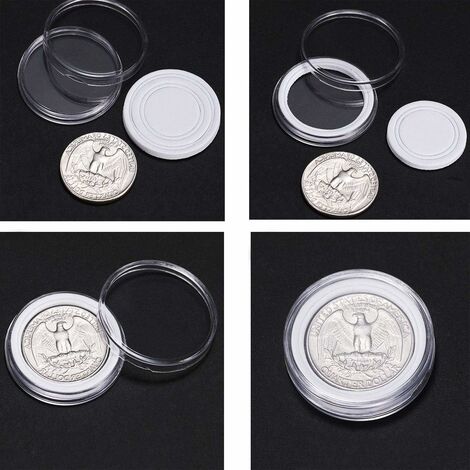 100 Capsules Transparentes Pour Pièces De Monnaie – 21 Mm – Protection Et Collection