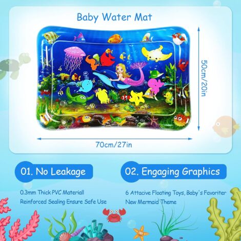 Tapis d'Eau de Bébé, Tapis Eau Gonflé Enfant, Tapis Eau Bebe Eveil
