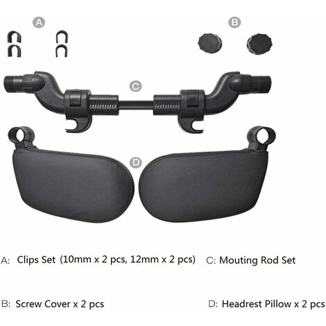 Voiture Oreillers, Repose Tête Voiture, Oreillers de Cou Appuie Tête de  Siège Auto pour Repos Cervical Oreiller Réglable de Voiture, Ideal pour  dormir en Voiture Voyage-Fei Yu