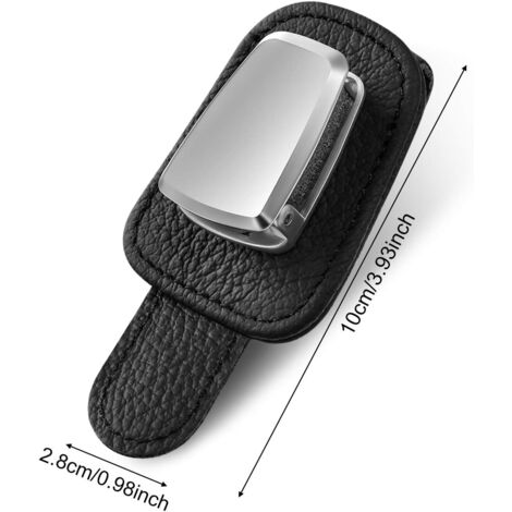 Poraceous Porte Lunettes Pour Voiture, Cuir Clip De Support