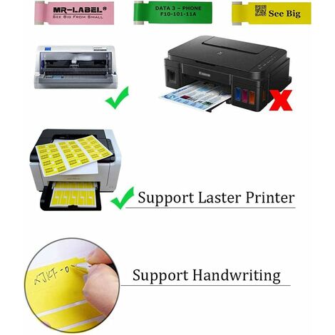 Ahlsen Étiquette De Cables,10 Couleurs 300 Pièces Étiquettes Auto