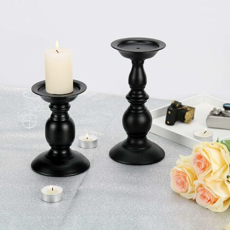 XINGGANG Lot 6 Bougeoirs Dorés 3 Hauteurs - Chandelier Conique Élégant Pour Mariage, Noël, Saint-Valentin, Dîner Romantique