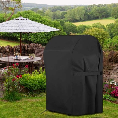 Housse de protection noire pour barbecue rond - Housse de protection -  Aménagement de jardin - Jardin et Plein air