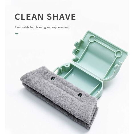 Kit De Nettoyage Pour Rainures De Fenêtre – Brosse Magique Avec Grattoir Et éponges Remplaçables