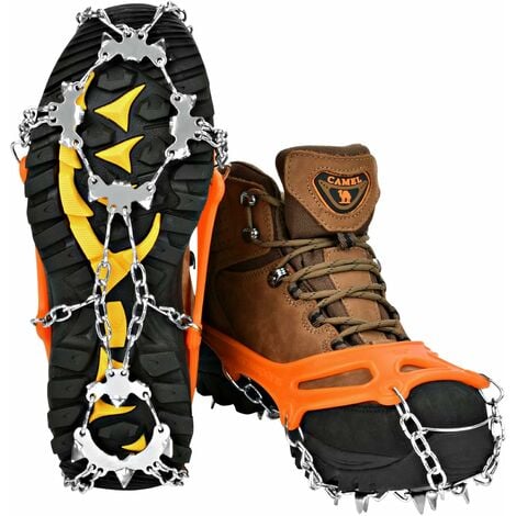 Crampons Neige Antidérapants, Crampons Antidérapants, Crampons à Glace  Antidérapants avec 19 Les Dents, Crampons a Neige