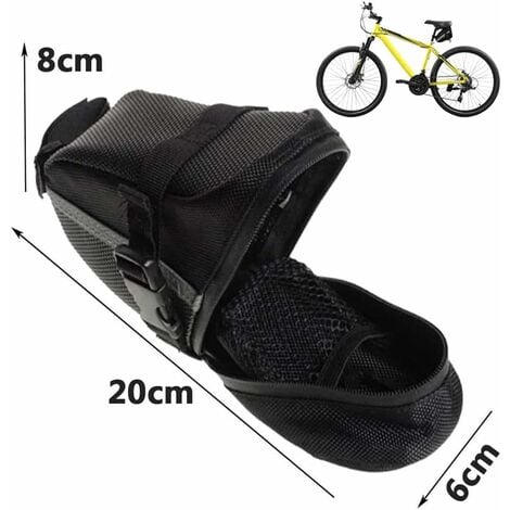 Noir - Sacoche arrière de moto rétro étanche, sac à outils de vélo