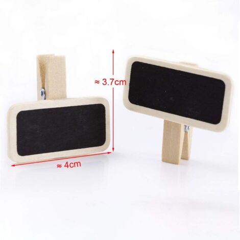 Lot De 50 Mini Tableaux Noirs En Bois Avec Pince - Étiquettes Réutilisables Pour Mariage, Bar, Plantes, Organisation