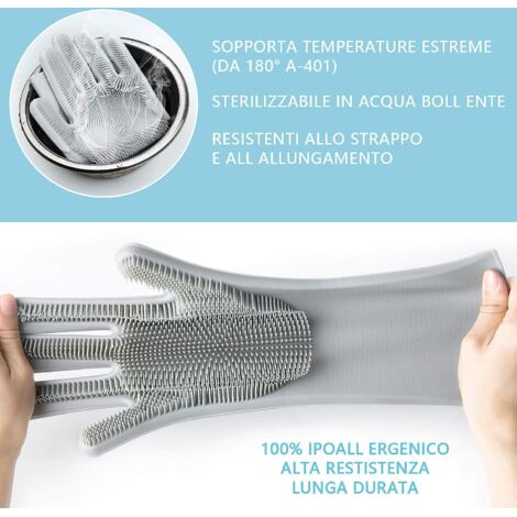 GANT DE VAISSELLE,Silicone A No Velvet--Gants De Nettoyage En Silicone-pvc, 2 Pièces