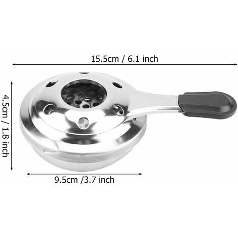 Réchaud à Alcool Portable - 2 Pièces Acier Inoxydable, Pour Camping, Fondue, Plein Air