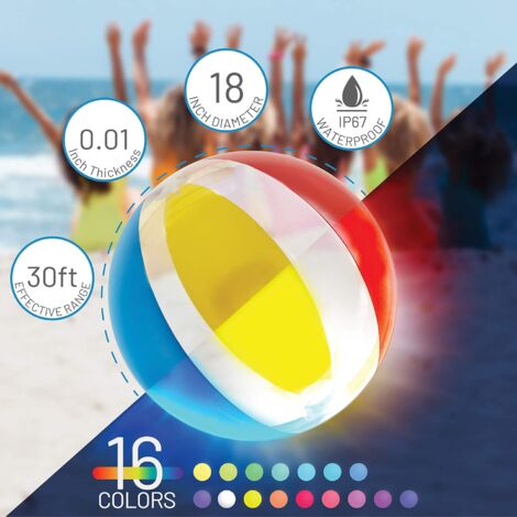 2 Pièces Boule Lampe Flottante Piscine 40cm - Lumineuse 16 Couleurs Avec Télécommande