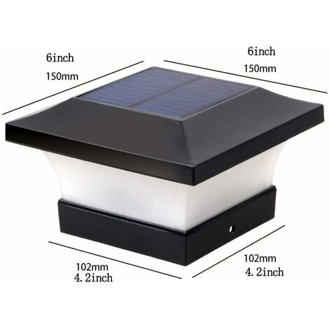 2 Lampes Solaires Pour Poteaux De Clôture - Capuchon Solaire 4x4, étanche IP65, éclairage Automatique - Terrasse, Jardin - 10