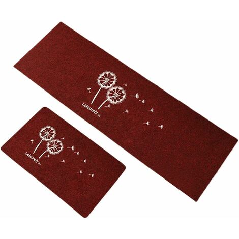 Lot De 2 Tapis De Cuisine Lavables - Motif Ustensiles De Cuisine - Antidérapant - Pour Cuisine, Salle à Manger, 40 X 120 40 X 60cm - Maison