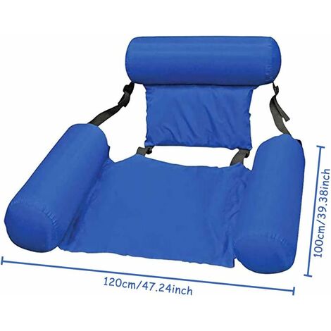 Hamac Flottant Piscine Gonflable - Chaise Flottante Avec Accoudoirs, 76x40,5x61cm, Support 113kg, été Plage - 8