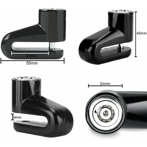 Bloque Disque Moto Alarme 110db Antivol Moto, Alarm Disc Lock Electrique  avec 1.5m Câble Rappel, Sac portable, Cadenas Anti Vole - Cdiscount Auto