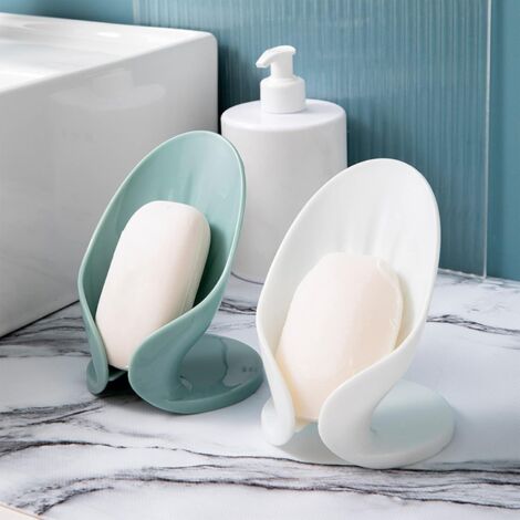 Porte-savon Silicone Antidérapant - Avec Drainage Garde Savon Sec Blanc Universel