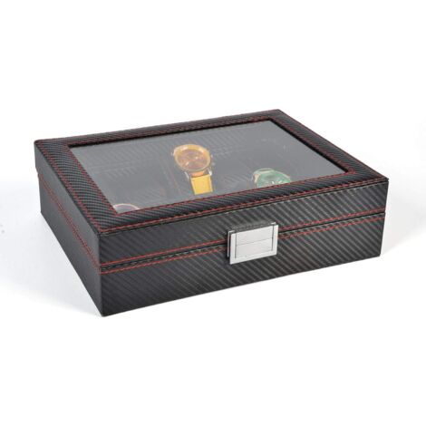 Boîte Porte-montres Pour 10 Montres - Housse Mallette En Cuir écologique - Iso Trade - Neuf Avec étiquettes