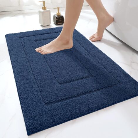Tapis De Bain Antidérapant - H3405 - Absorbant Et Lavable - Gris
