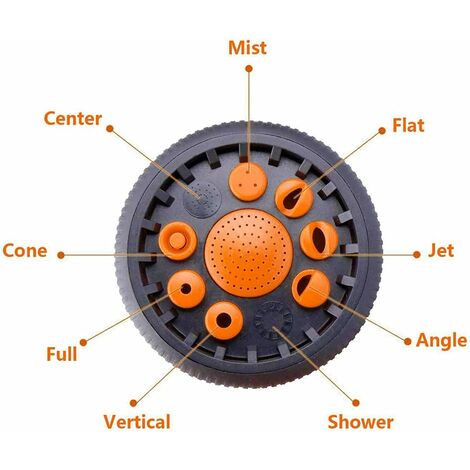 Pistolet D'arrosage Métal 7 Modes Réglables - Pour Jardin, Lavage Voiture, Animaux - Raccord Rapide 3/4" - Poignée Ergonomique
