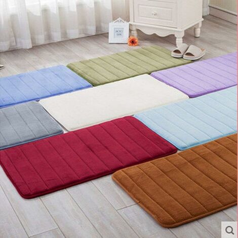 Tapis De Bain Absorbant Antidérapant 80 X 50 Cm – Mousse Mémoire De Forme, Lavable, Séchage Rapide