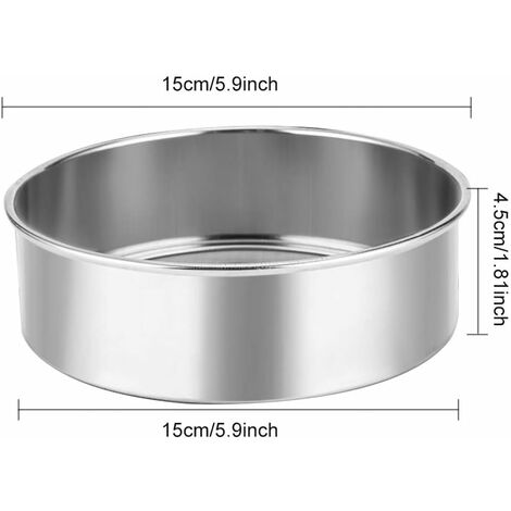 Tamis à Farine INOX Tamis de Pâtisserie Maille Fine Tamis de Farine Cuisine pour Gâteaux Légumes