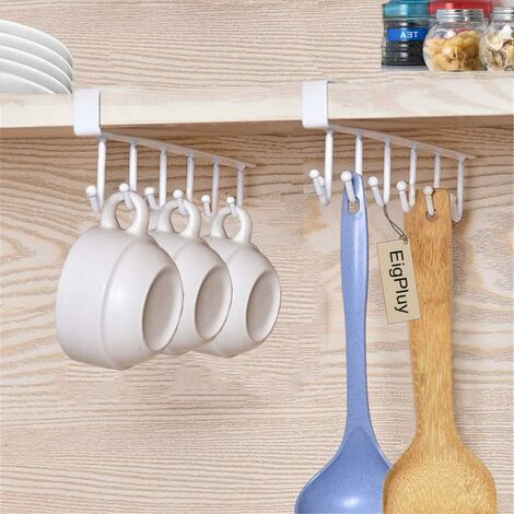 PORTE USTENSILES MURAL Sous Armoire Crochets Suspension Cuisine