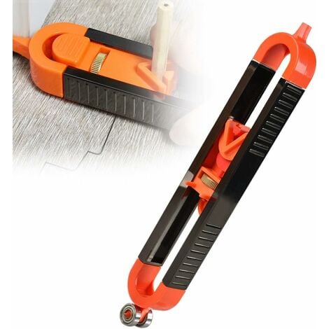 Jauge de Contour, Contour Gauge Duplicator, Precise Contour Gauge with Lock, Jauge De Profil De Contour pour les coins Modèles de menuiserie Carreaux-Fei Yu