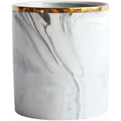 QWEF Porte-Pinceau Maquillage Cristal Argent - Pot à Crayons Rangement Outils Beauté Pot Rangement Maquillage