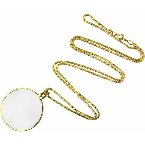 Andux Zone FDJXL-01 Collier Loupe De Lecture Femme Grossissement 5X - Élégant Et Pratique