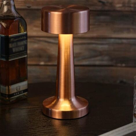 Lampe De Table à Gradation, Lampes De Table sans Fil Rechargeables avec Capteur Tactile, Luminosité à 3 Niveaux, Lampe De Nuit à LED 3w pour Tables De Chevet, Tables Basses, Restaurants-Fei Yu