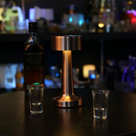 Lampe De Table à Gradation, Lampes De Table sans Fil Rechargeables avec Capteur Tactile, Luminosité à 3 Niveaux, Lampe De Nuit à LED 3w pour Tables De Chevet, Tables Basses, Restaurants-Fei Yu