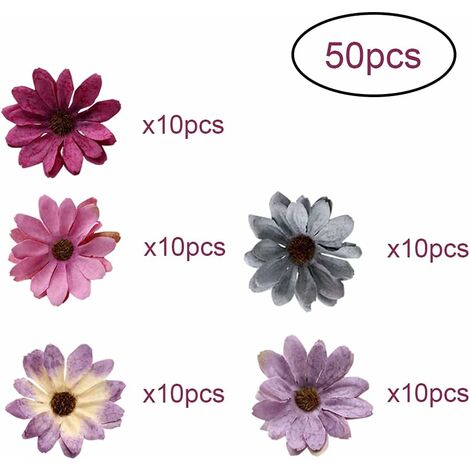 Fleurs Artificielles Miniatures 20 Pièces - Soie Réaliste - DIY, Décoration Mariage, Gâteau, Maison