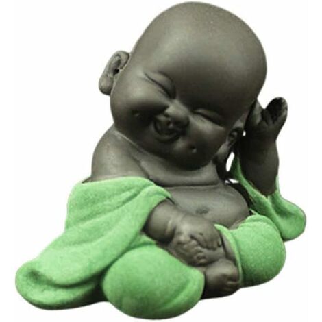 2 Mini Statues Bouddha En Laiton Assis - 2.9x2.1cm - Déco Bureau, Porte-bonheur, Cadeau - 6