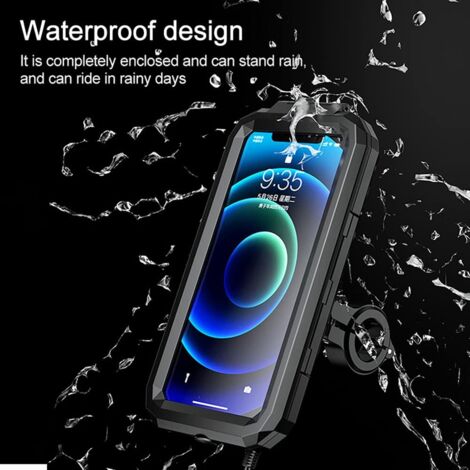 Support De Téléphone étanche Pour Vélo MUMUQ - Rotation 360°, Compatible 4.7" à 7", IPX5, Avec Housse De Pluie - Parfait Pour VTT, Vélo électrique, Navigation