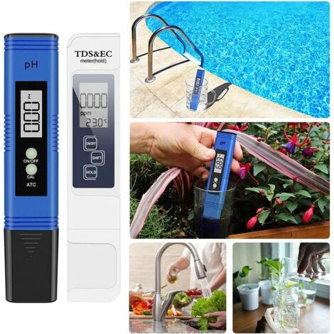 Testeur TDS/EC 3 En 1 Digital - Qualité Eau Potable, Aquarium, Piscine Avec Thermomètre