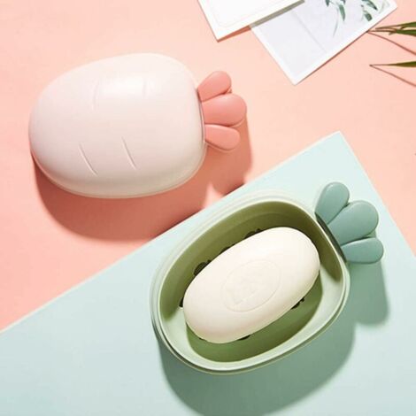 4 Boîtes à Savon à Double Couche Avec Couvercle Et égouttoir - Pour évier Salle De Bain Et Cuisine - 6
