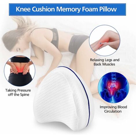 Coussin Pour Genoux Orthopédique - Mousse Mémoire De Forme - Pour Dormeurs Sur Le Côté - Housse Lavable