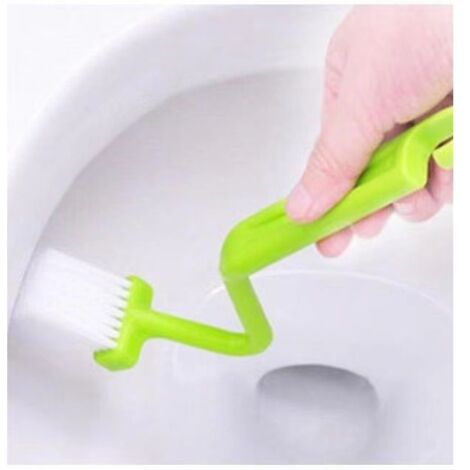 Brosse Toilette Incurvée Avec Support Inoxydable Dorée - Nettoyage Sans Rayures Tête Douce Installation Murale