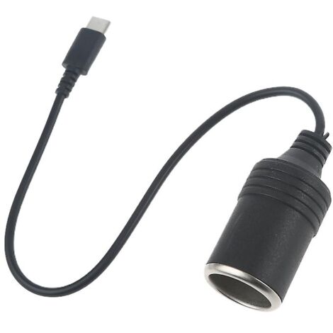 Câble Convertisseur USB 5V Mâle Vers Allume-cigare 12V Femelle - 35 Cm, Pour Caméra Embarquée, GPS, LED - 7