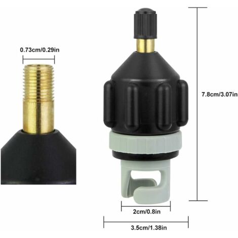 TYFGRT Adaptateurs De Valve Pour Bateaux Gonflables - Lot De 3 Pièces Pour Kayak, SUP Et Pompe Voiture